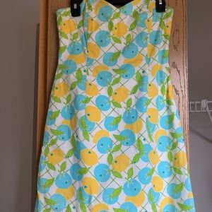 Vintage white tag Lilly Pulitzer strapless dress